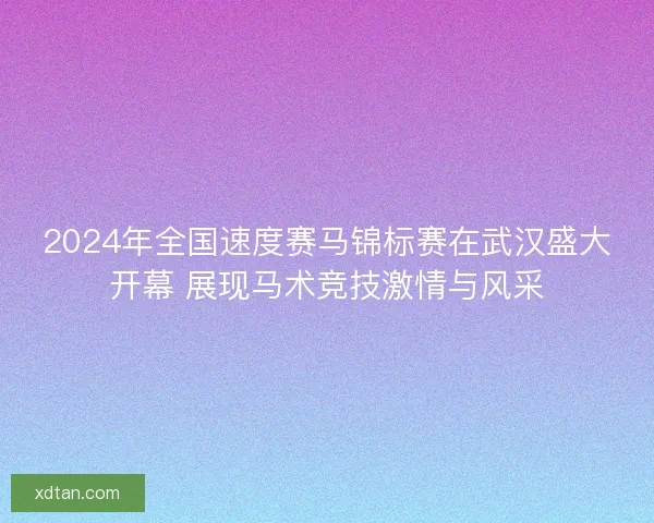 2024年全国速度赛马锦标赛在武汉盛大开幕 展现马术竞技激情与风采